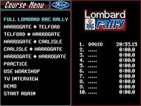 Lombard RAC Rally, capture d'écran